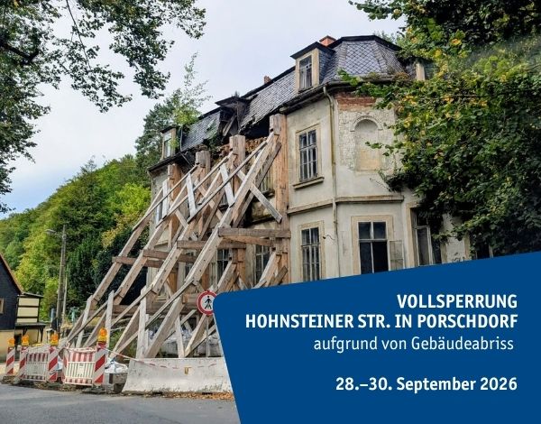 Vollsperrung Hohnsteiner Straße