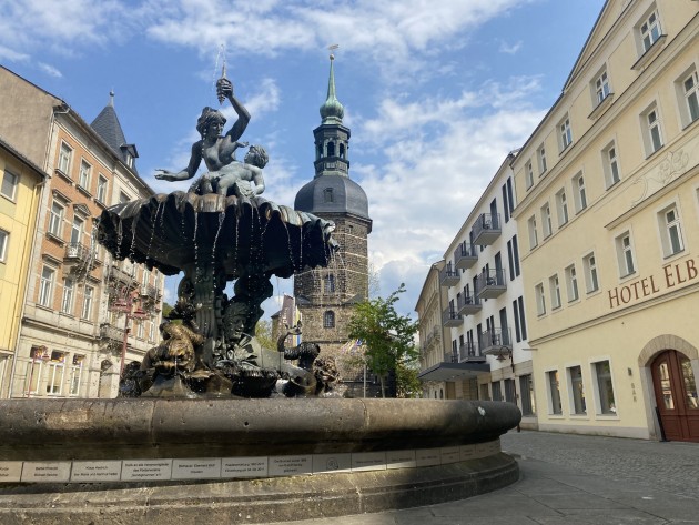 Sendigbrunnen auf dem Martkplatz Bad Schandau